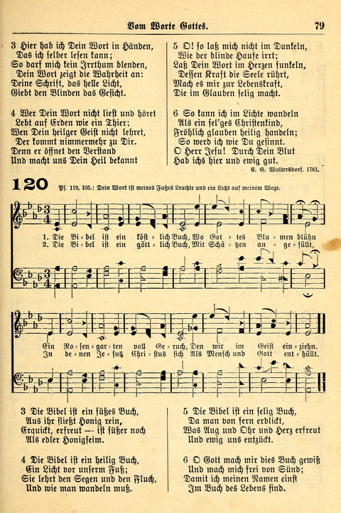 Deutsches Lieder- und Melodienbuch: mit einem Anhang englisher Lieder page 79