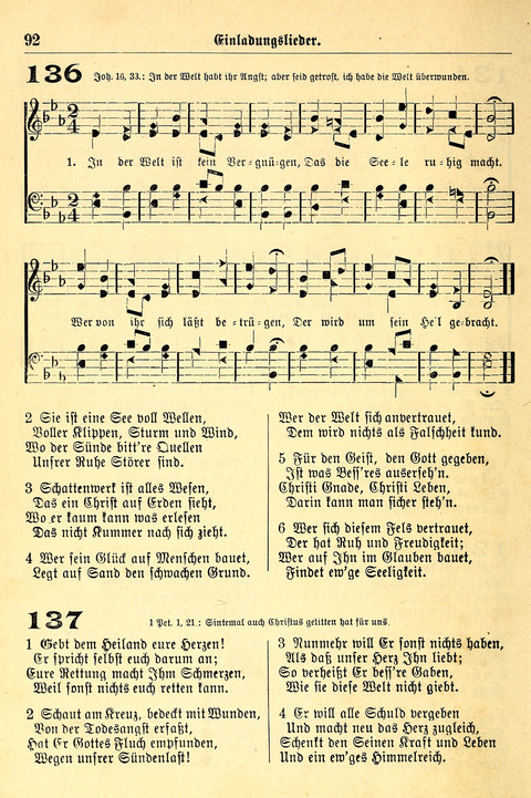 Deutsches Lieder- und Melodienbuch: mit einem Anhang englisher Lieder page 92