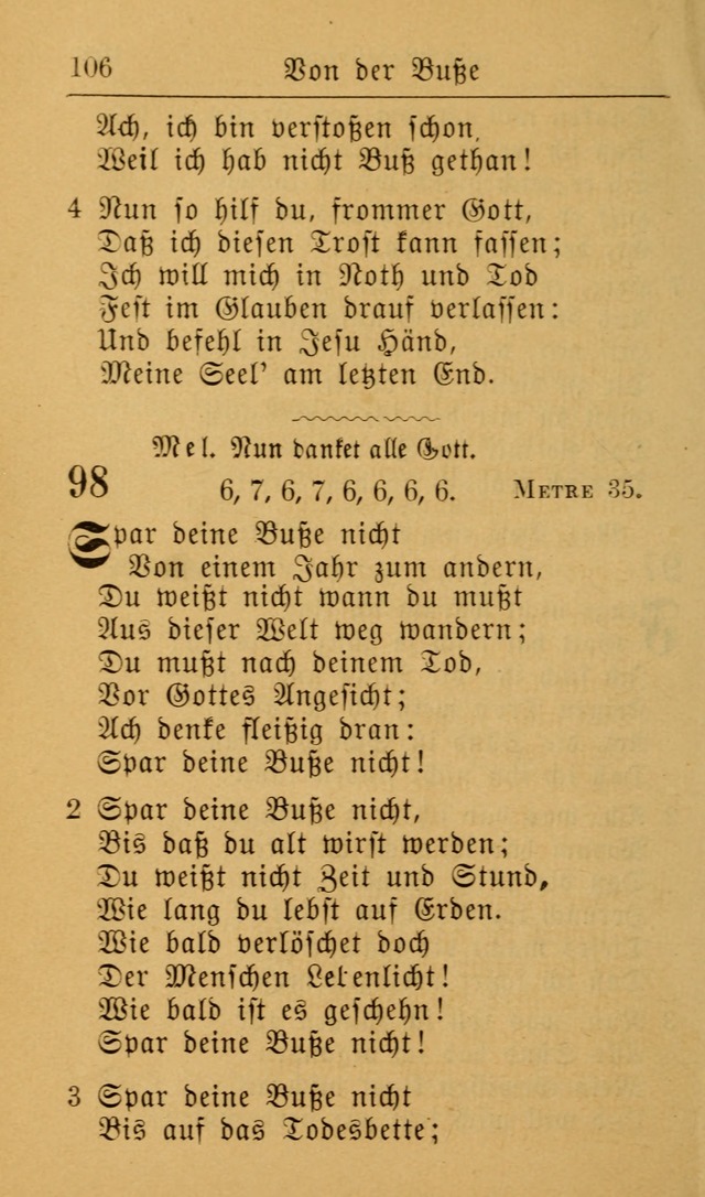 Die allgemeine Lieder-Sammlung zum privat und öffentlichen Gottes-Dienst: mit fleiß zusammengetragen (2nd Aufl.) page 106