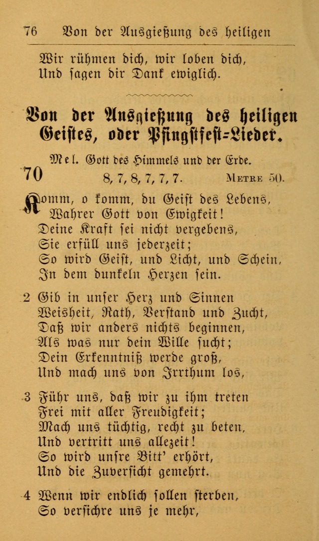 Die allgemeine Lieder-Sammlung zum privat und öffentlichen Gottes-Dienst: mit fleiß zusammengetragen (2nd Aufl.) page 76