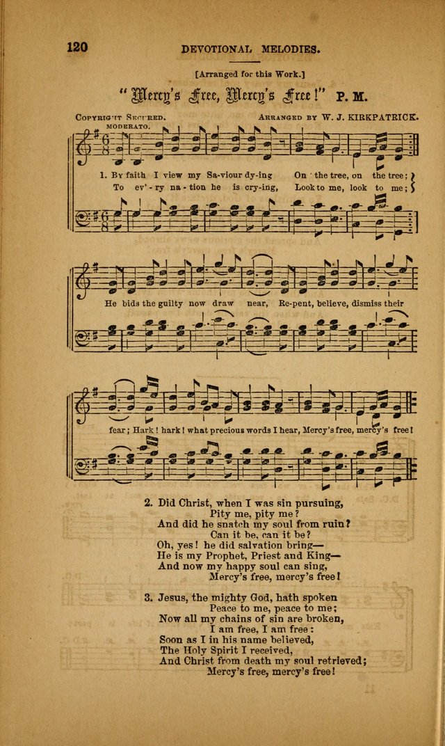 Devotional Melodies; or, a collection of original and selected tunes and hymns, designed for congregational and social worship. (3rd ed.) page 121