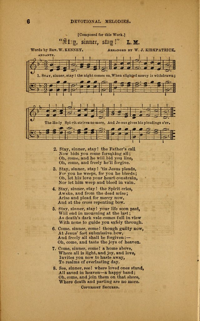 Devotional Melodies; or, a collection of original and selected tunes and hymns, designed for congregational and social worship. (3rd ed.) page 7