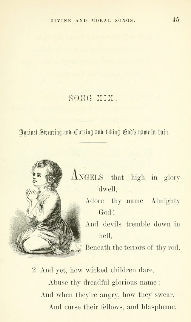 Divine and Moral Songs: attempted in easy language for the use of children with some additional composures page 47
