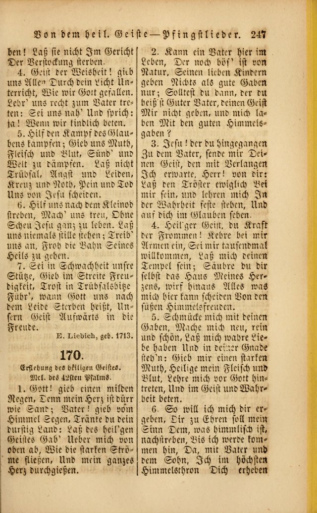 Die Psalmen Davids: nebst einer Sammlung Geistlicher lieder für Oeffentlichen und Privat-Gottesdienst page 247