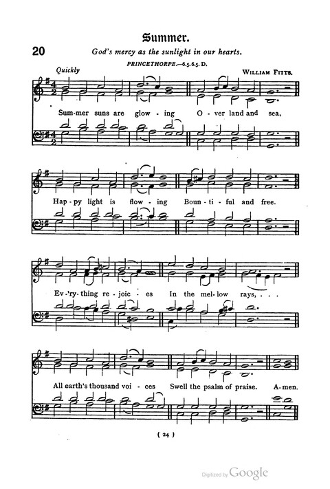 The Day School Hymn Book: with tunes (New and enlarged edition) page 24