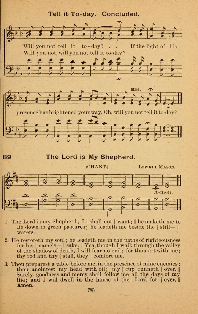 The Evangelist No. 3: for revival, praise and prayer meetings or Sunday schools  (Music edition) page 75