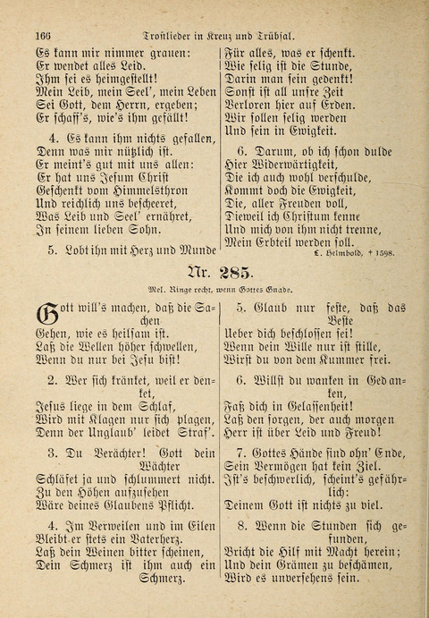 Evangelisches Gesangbuch: für die deutschen Congregational-Gemeinden von Nork-Amerika page 166