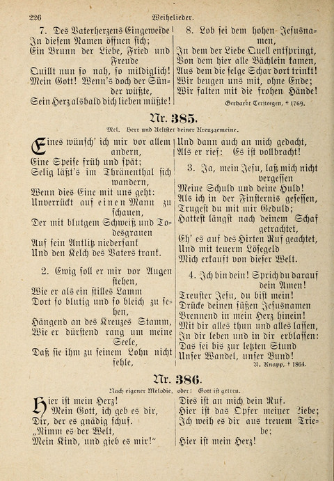 Evangelisches Gesangbuch: für die deutschen Congregational-Gemeinden von Nork-Amerika page 226