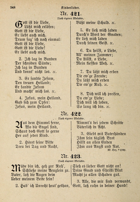 Evangelisches Gesangbuch: für die deutschen Congregational-Gemeinden von Nork-Amerika page 248
