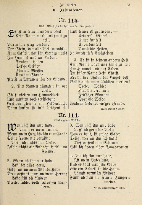 Evangelisches Gesangbuch: für die deutschen Congregational-Gemeinden von Nork-Amerika page 63