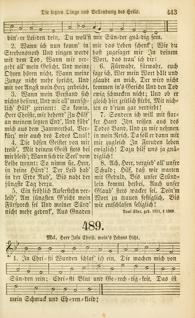 Evangelisches Gesangbuch: herausgegeben von dem Evangelischen Kirchenvereindes Westens page 454
