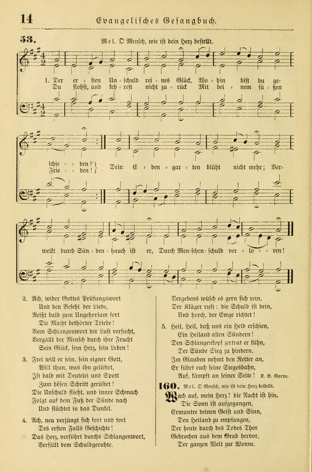 Evangelisches Gesangbuch mit vierstimmigen Melodien: für den öffentlichen und häuslichen Gottesdienst page 14