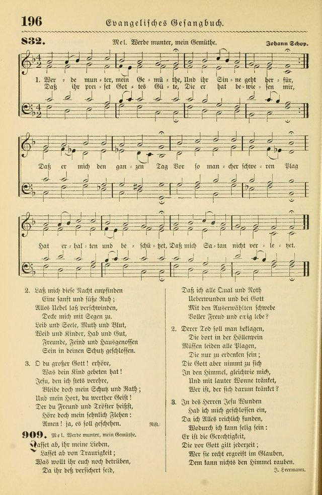 Evangelisches Gesangbuch mit vierstimmigen Melodien: für den öffentlichen und häuslichen Gottesdienst page 196