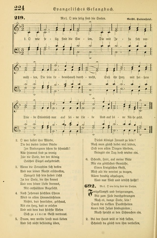 Evangelisches Gesangbuch mit vierstimmigen Melodien: für den öffentlichen und häuslichen Gottesdienst page 224