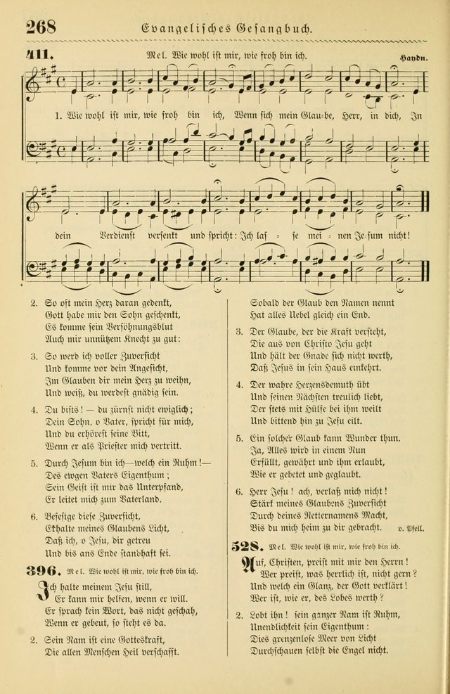 Evangelisches Gesangbuch mit vierstimmigen Melodien: für den öffentlichen und häuslichen Gottesdienst page 268
