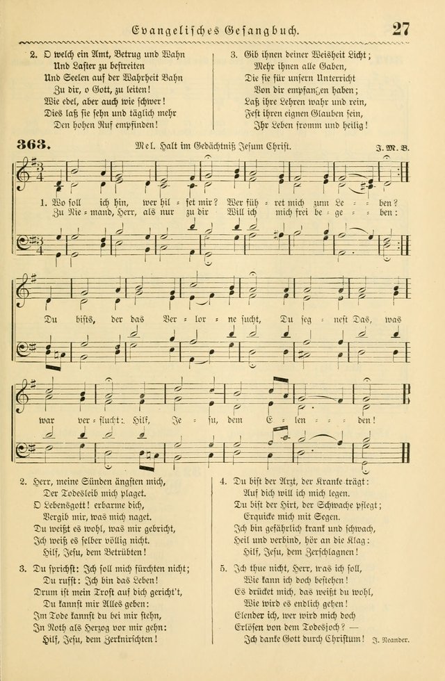 Evangelisches Gesangbuch mit vierstimmigen Melodien: für den öffentlichen und häuslichen Gottesdienst page 27