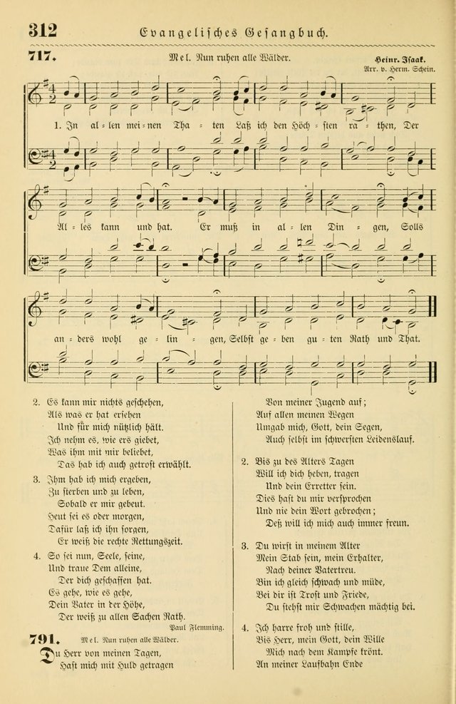 Evangelisches Gesangbuch mit vierstimmigen Melodien: für den öffentlichen und häuslichen Gottesdienst page 312
