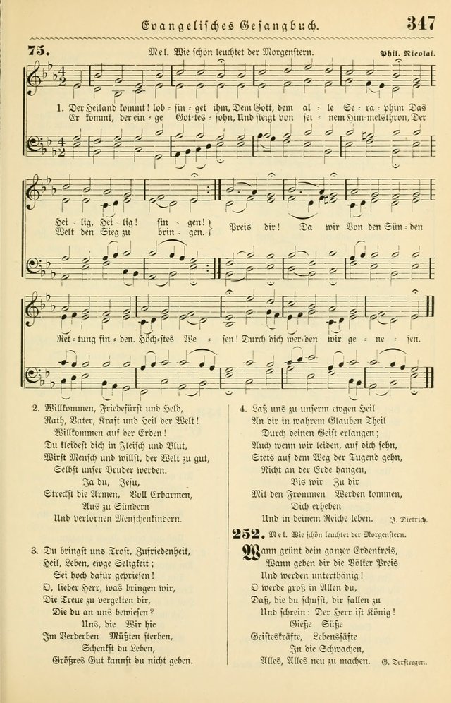 Evangelisches Gesangbuch mit vierstimmigen Melodien: für den öffentlichen und häuslichen Gottesdienst page 347