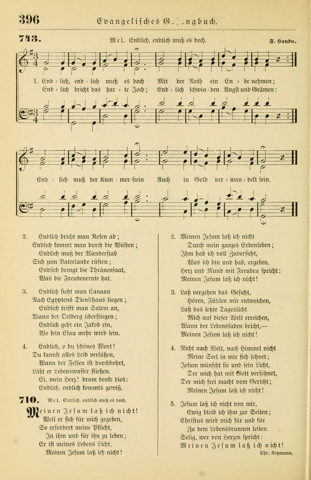 Evangelisches Gesangbuch mit vierstimmigen Melodien: für den öffentlichen und häuslichen Gottesdienst page 396