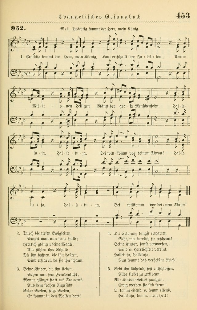 Evangelisches Gesangbuch mit vierstimmigen Melodien: für den öffentlichen und häuslichen Gottesdienst page 453