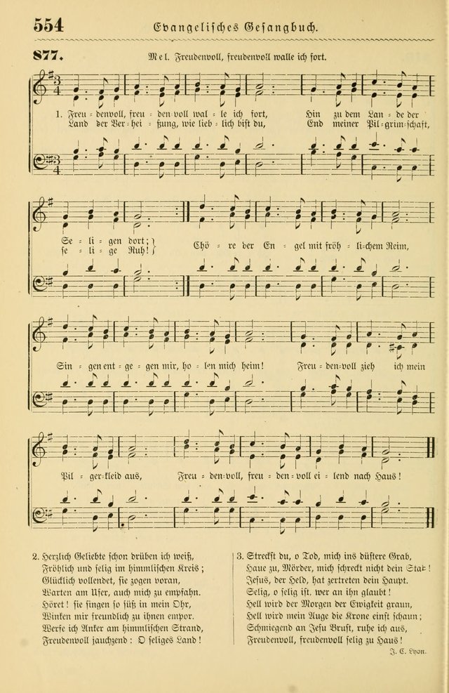 Evangelisches Gesangbuch mit vierstimmigen Melodien: für den öffentlichen und häuslichen Gottesdienst page 554