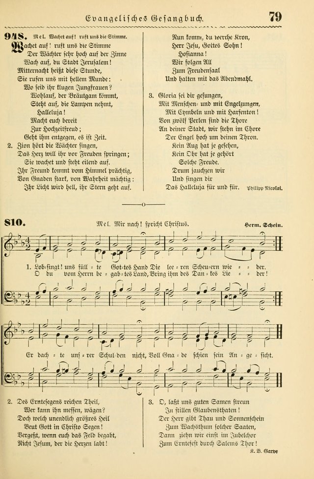 Evangelisches Gesangbuch mit vierstimmigen Melodien: für den öffentlichen und häuslichen Gottesdienst page 79