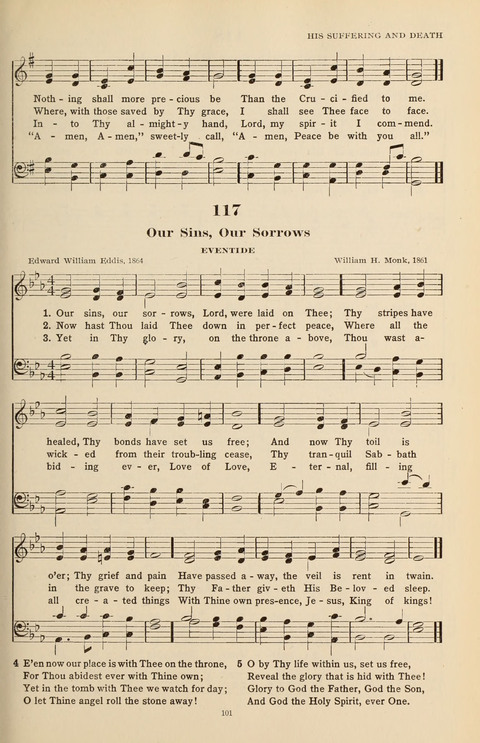 The Evangelical Hymnal page 101