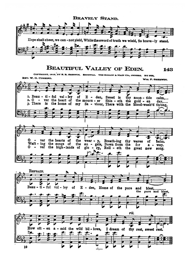 The Excelsior Hymnal page 143