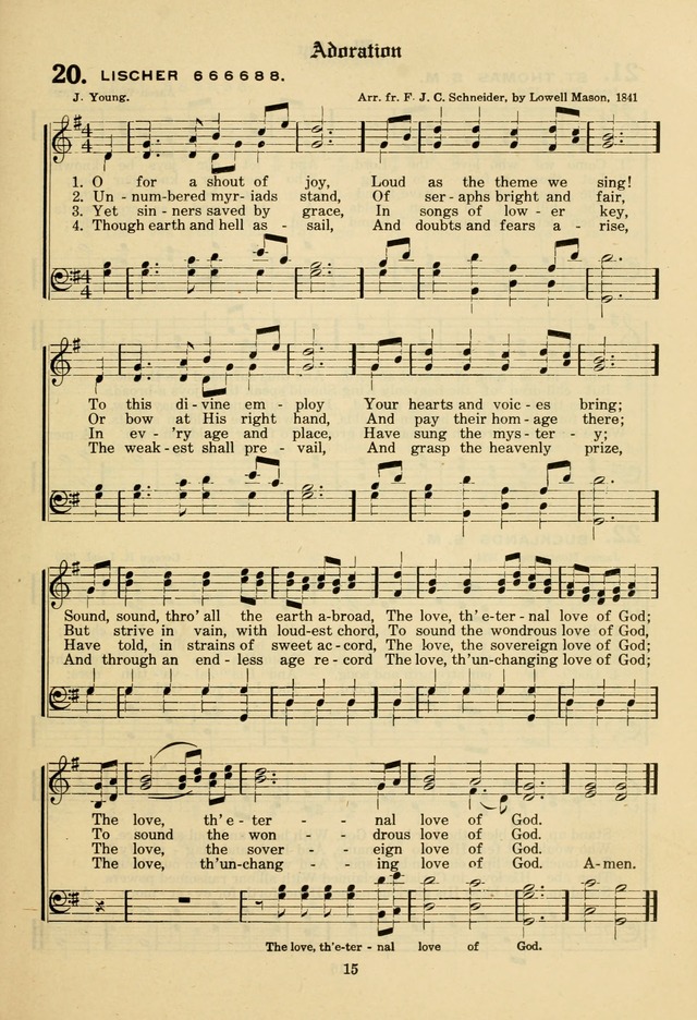 The Evangelical Hymnal page 17