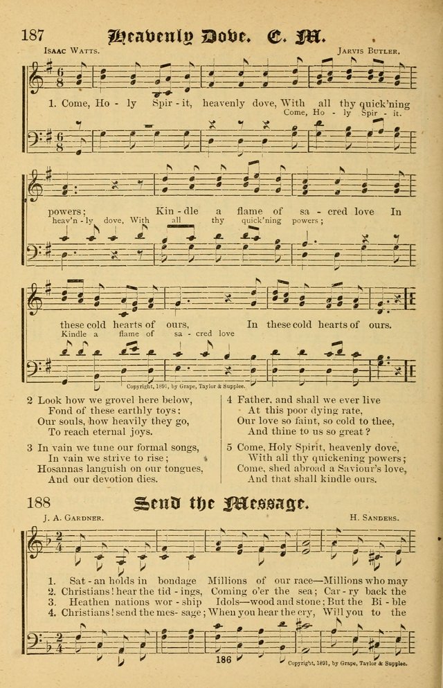 The Emory Hymnal No. 2: sacred hymns and music for use in public worship, Sunday-schools, social meetings and family worship page 188