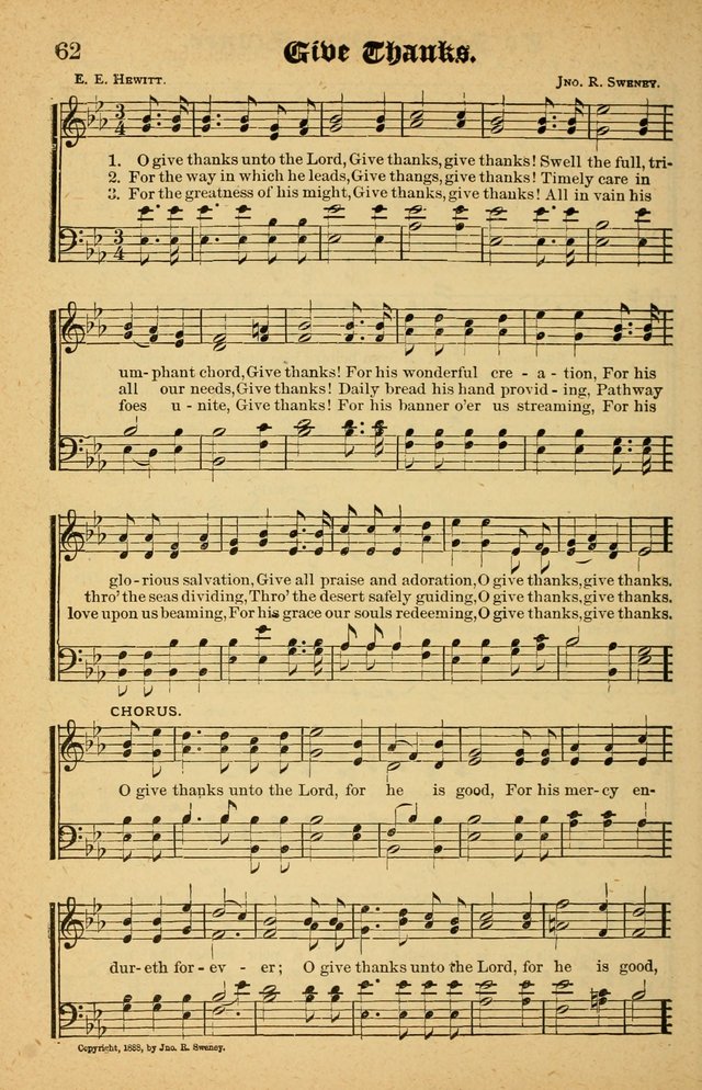 The Emory Hymnal No. 2: sacred hymns and music for use in public worship, Sunday-schools, social meetings and family worship page 62