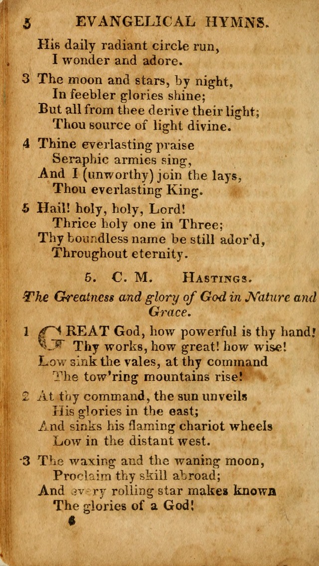 Evangelical Hymns: for private, family, social, and public worship; selected from various authors (3rd ed. enl.) page 6