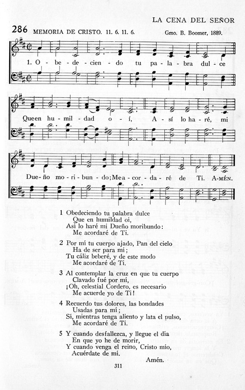El Himnario para el uso de las Iglesias Evangelicas de Habla Espanola en Todo el Mundo page 311