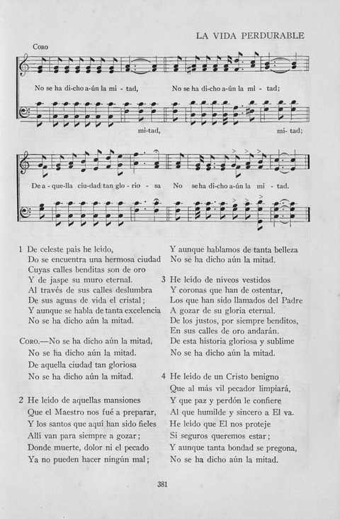 El Himnario para el uso de las Iglesias Evangelicas de Habla Espanola en Todo el Mundo page 381