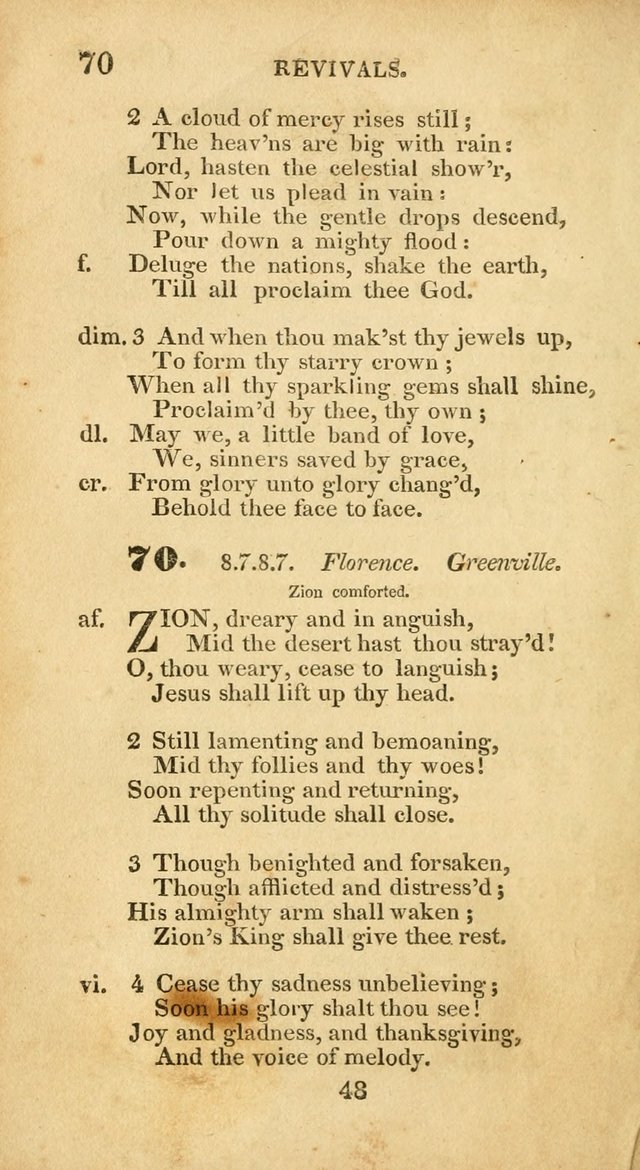 Evangelical Hymns: original and selected: designed for the use of families and private circles; for social prayer meetings, seasons of revival or oother occasions of special interest page 48