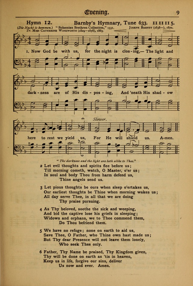 The Evangelical Hymnal with Tunes page 9