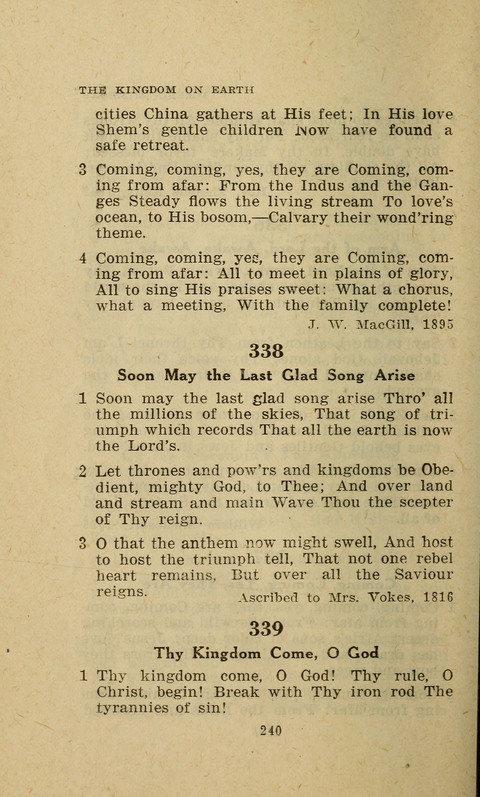 The Evangelical Hymnal. Text edition page 240