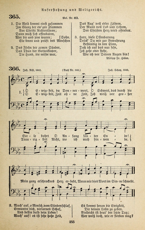 Evangelischer Liederschatz: eine Auswahl der bekanntesten Kernlieder für Sonntags-Schule, Vereine und Gottesdienste (2. Auflage) page 255