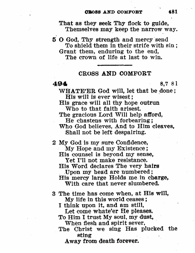 Evangelical Lutheran Hymn-book page 709