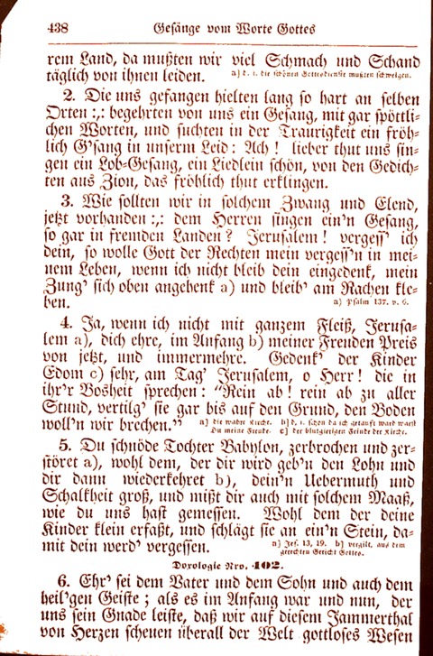 Evangelisch-Lutherisches Gesang-Buch: worin die gebräuchlichsten alten Kirchen-Lieder Dr. M. Lutheri und anderer reinen lehrer und zeugen Gottes, zur Befoerderung der wahren ... (2. verm. Aus.) page 439