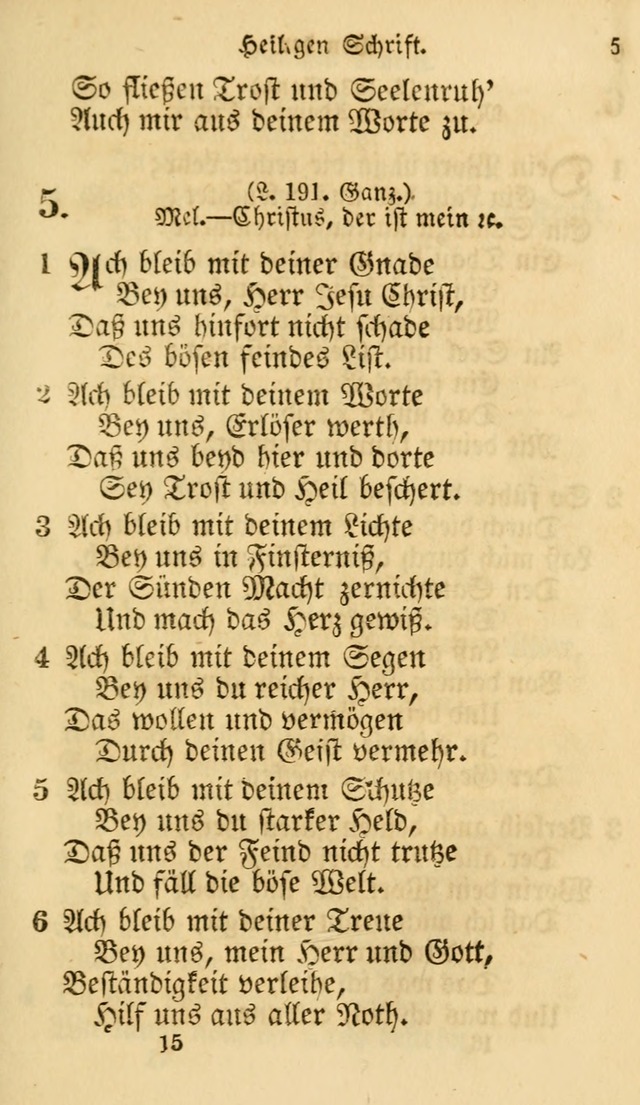 Evangelische Lieder-Sammlung: genommen aus der Liedersammlung und dem Gemeinschaftlichen Gesangbuch in den evanglischen Gemeinen page 15
