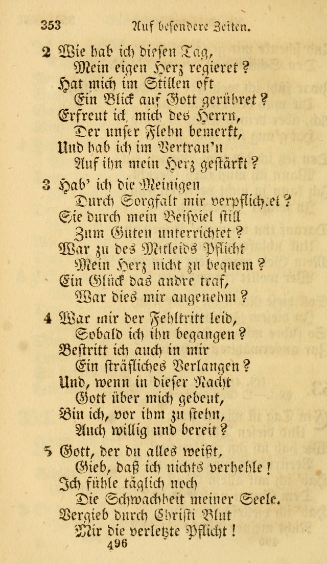 Evangelische Lieder-Sammlung: genommen aus der Liedersammlung und dem Gemeinschaftlichen Gesangbuch in den evanglischen Gemeinen page 496
