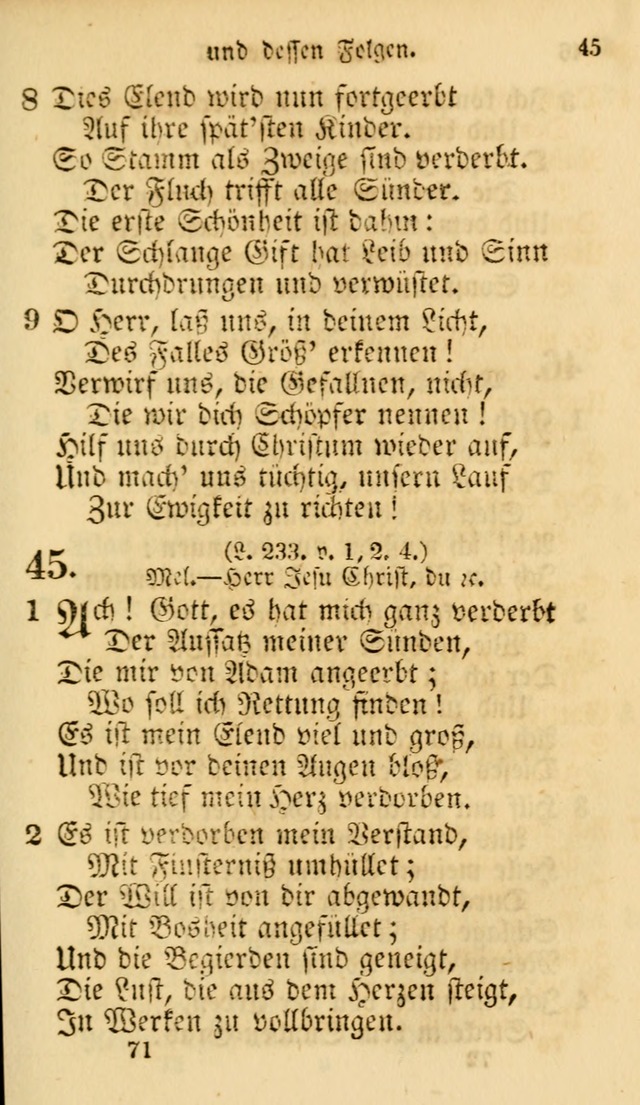 Evangelische Lieder-Sammlung: genommen aus der Liedersammlung und dem Gemeinschaftlichen Gesangbuch in den evanglischen Gemeinen page 71