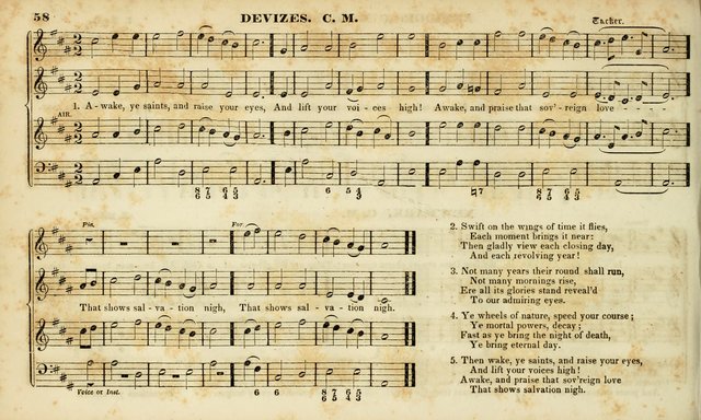 Evangelical Musick: or, The Sacred Minstrel and Sacred Harp United: consisting of a great variety of psalm and hymn tunes, set pieces, anthems, etc. (10th ed) page 58