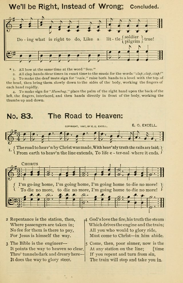 Excellent Songs: for the Church and Sunday School page 83