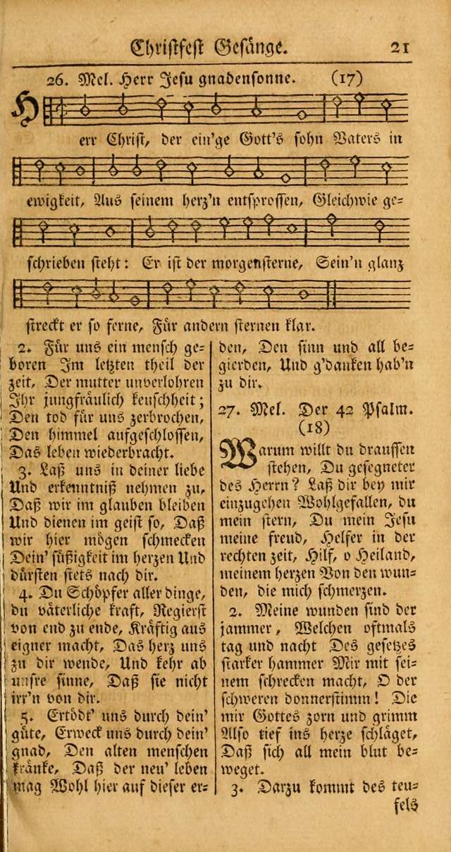 Ein Unpartheyisches Gesang-Buch: enthaltend geistreiche Lieder und Psalmen, zum allgemeinen Gebrauch des wahren Gottesdienstes auf begehren der Brüderschaft der Menoniten Gemeinen... page 101