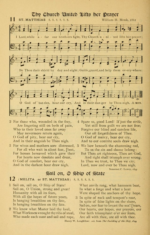 For God and Country: Hymns for use in War Time page 12