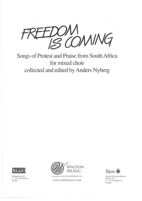 Freedom Is Coming: songs of protest and praise from South Africa page 1