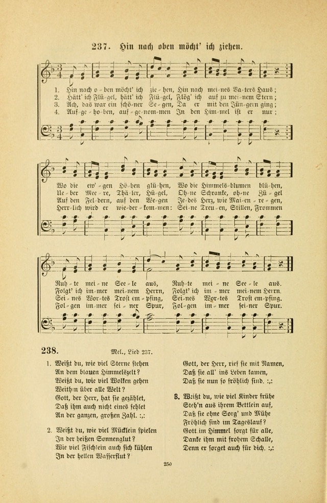 Frohe Lieder und Brüder-Harfe: eine Sammlung von Liedern für Sonntagschulen und Jugendvereine (Spezialle Aufl.) page 250