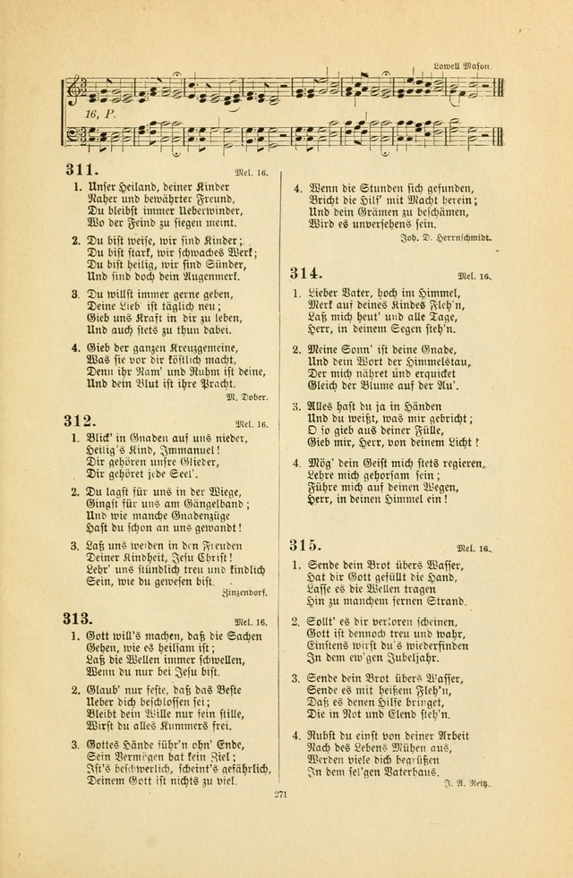Frohe Lieder und Brüder-Harfe: eine Sammlung von Liedern für Sonntagschulen und Jugendvereine (Spezialle Aufl.) page 271